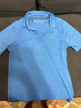 Under Armour Blue Heather Performance Polo